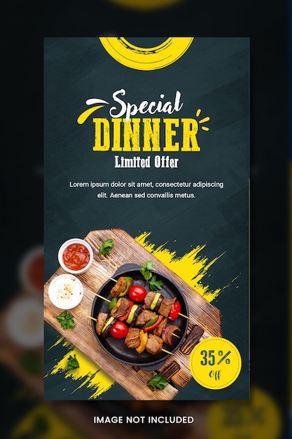 PSD dinner instagram banner design