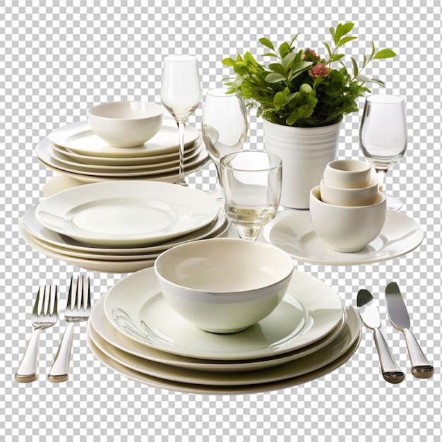 dinner set transparent background