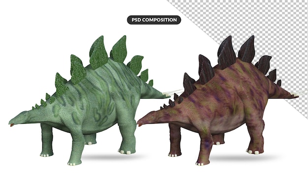 Dinosaur 3d rendering illustrations