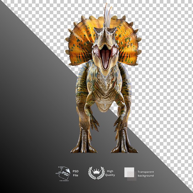 PSD dinosaurs isolated on transparent background