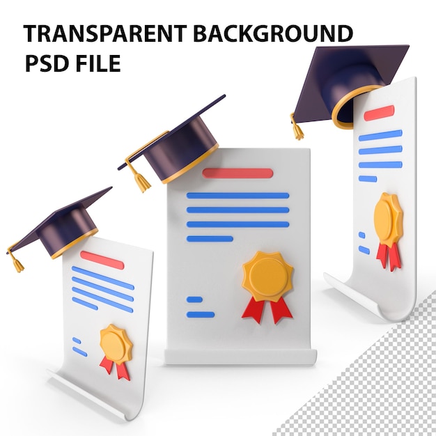 PSD diploma icon png