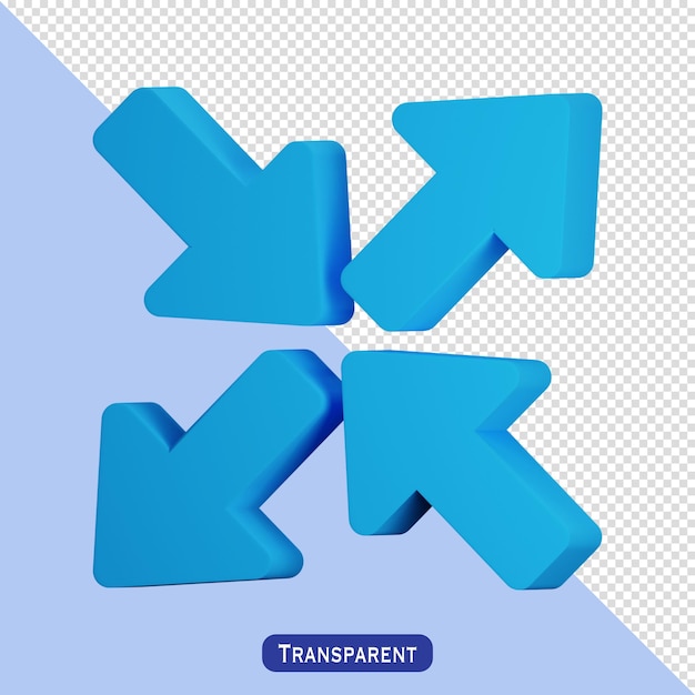 directions Arrows icon in 3d style