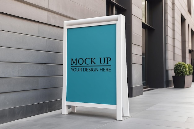 Directory Signage Mockup with blank white empty space for placing your design