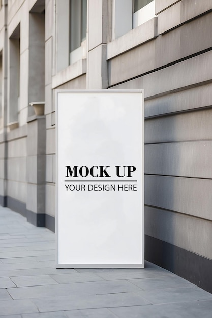 Directory Signage Mockup with blank white empty space for placing your design