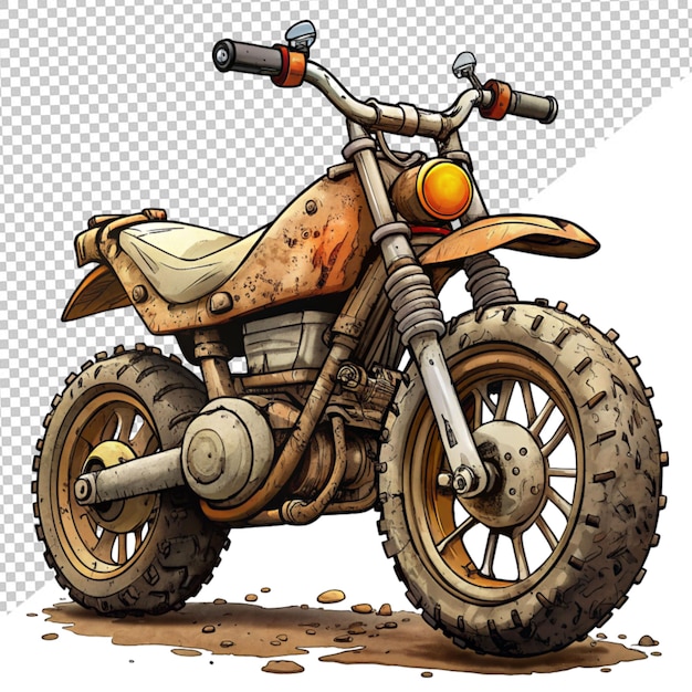 dirt bike rider on transparent background