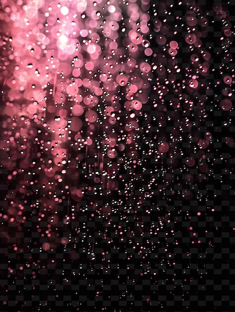 Dirty Shining Rain With Dirty Droplets and Pink Muddy Color PNG Neon Light Effect Y2K Collection