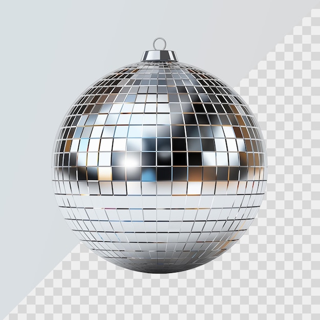 Disco ball isolated on transparent background