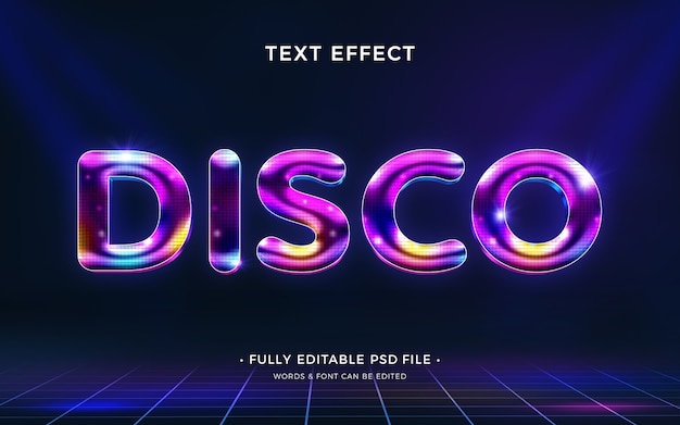 Disco ball text effect design