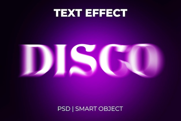 Disco text style editable text effect