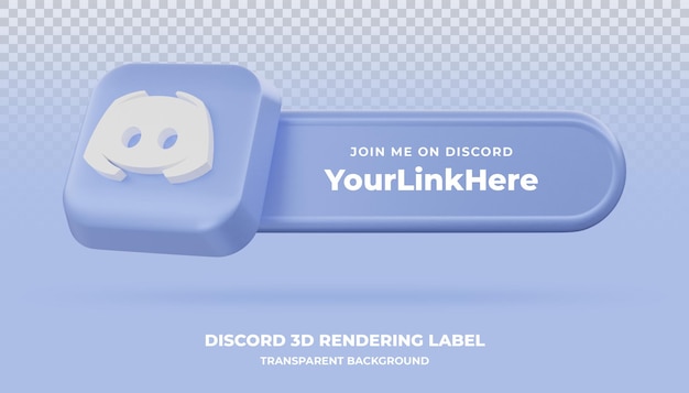 Discord 3d Rendering banner isolated