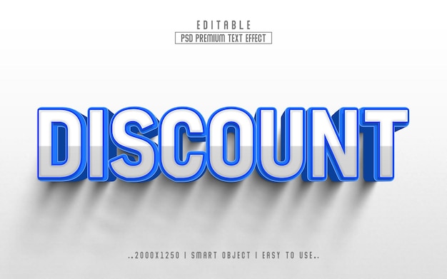 Discount 3D Editable text effect style