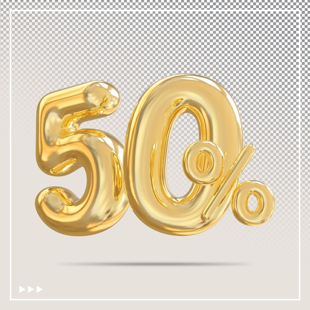 Discount 50 percent Gold 3d element