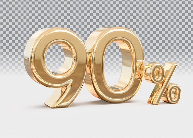 Discount 90 percent gold 3d