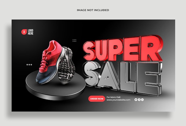 Discount instagram Sale banner and web banner template premium psd