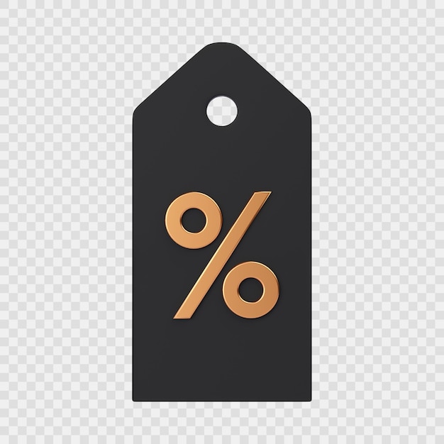 Discount offer label 3d icon