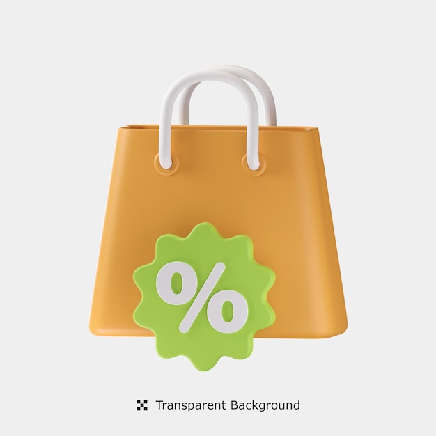 Discount Promotion 3d icon illustration