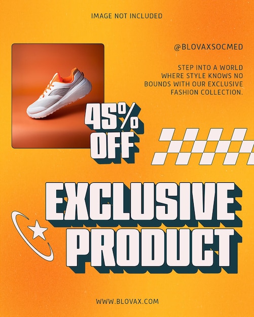 PSD discount sale fashion shoes promotional design for social media and instagram post template psd