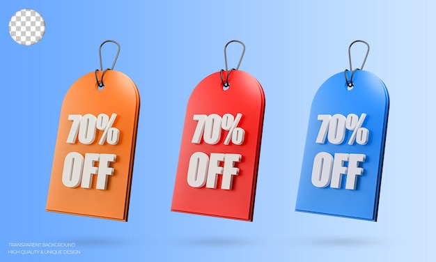 Discount tag 3d icon. Super sale or promotional sale discount banner