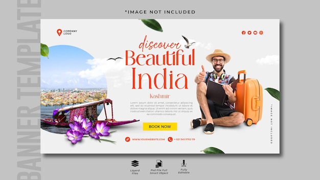 Discover the India banner template