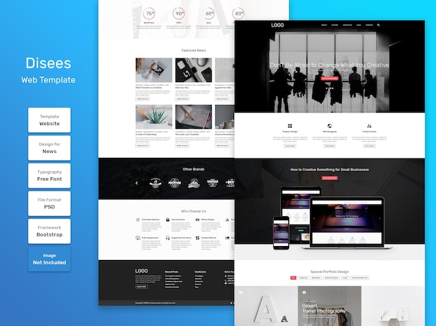 Disees business and agency web template