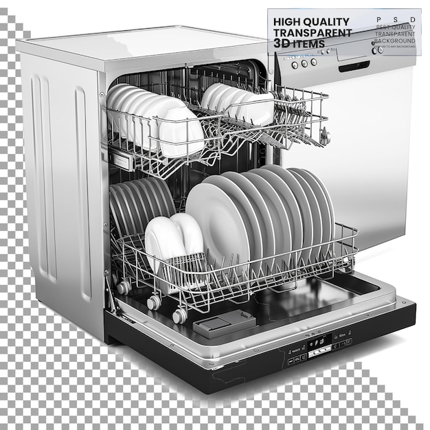 PSD dishwasher png isolated on transparent background