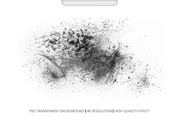 PSD dispersion ink blots grunge urban white background