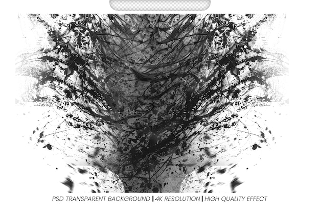 PSD dispersion ink blots grunge urban white background