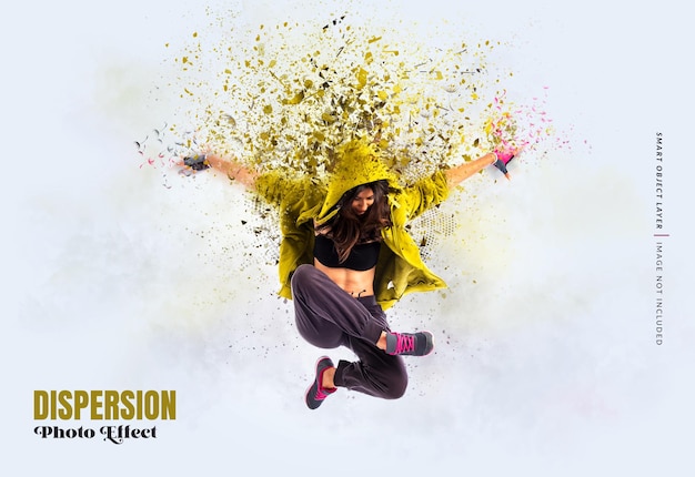 Dispersion Photo Effect Template Mockup