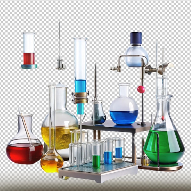 PSD a display of different colored beakers with different colors and different colors