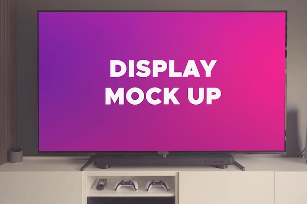 Display mockup screen mockup monitor mockup setup mockup gaming setup