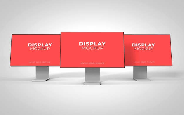 Display screen mockup isolated