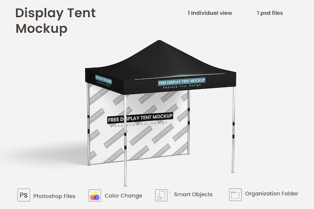 PSD display tent mockup premium psd