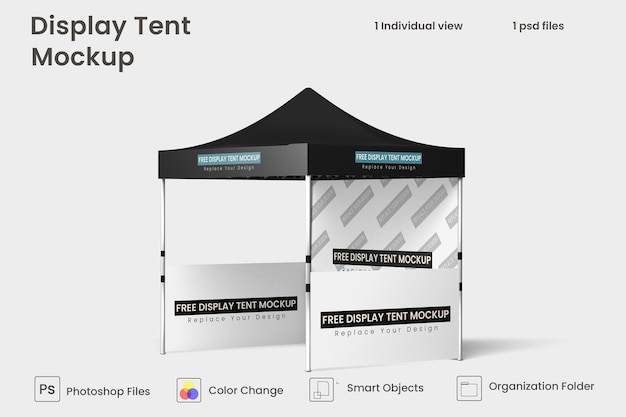 PSD display tent mockup premium psd