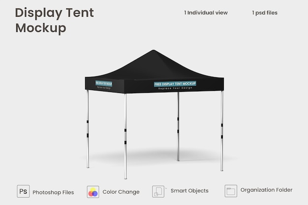 Display tent mockup Premium Psd