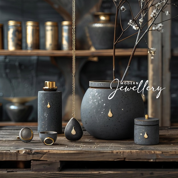 a display of vases with the words quot perfume quot on it