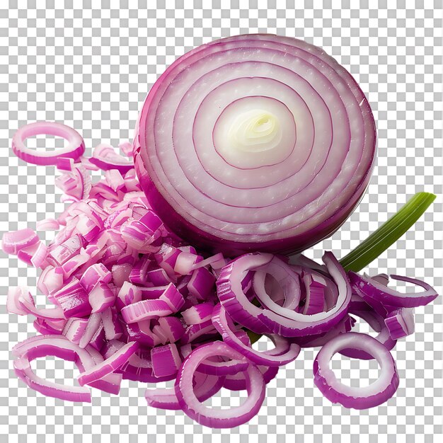 PSD displays both whole and sliced onions set against a transparent background