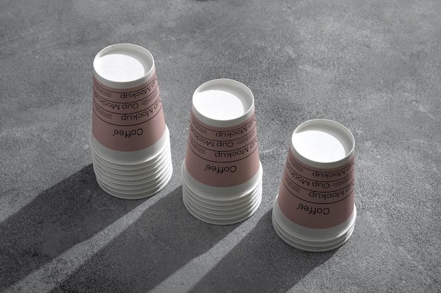 Disposable cup mockup for take away