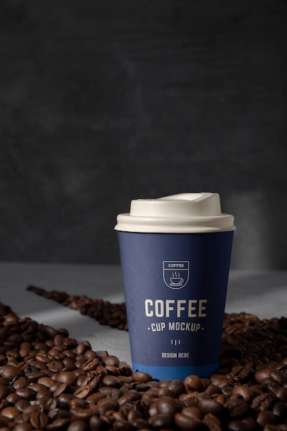 Disposable cup mockup for take away