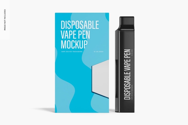 Disposable Vape Pen Packaging Mockup, Front View