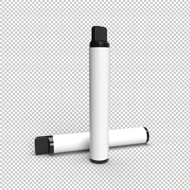 Disposable Vape Pen with copy space isolated with a transparent background