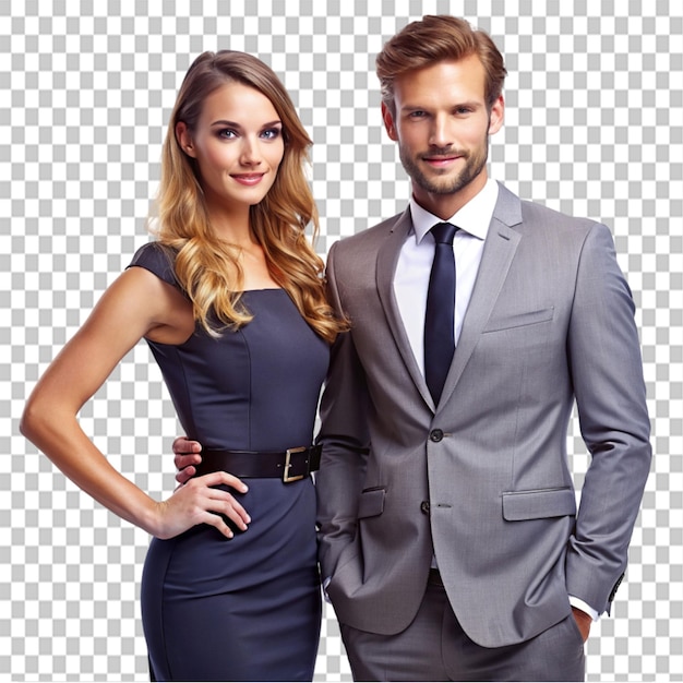 PSD distinguished couple on transparent background