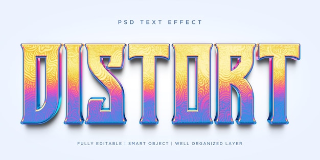 Distort 3d style text effect