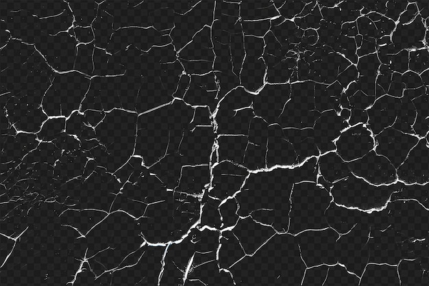 PSD distressed crack texture overlay isolated on transparent background