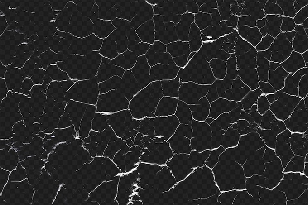 PSD distressed crack texture overlay isolated on transparent background