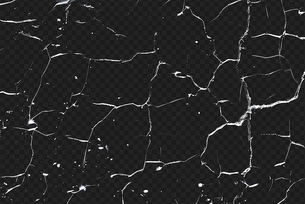 PSD distressed crack texture overlay isolated on transparent background