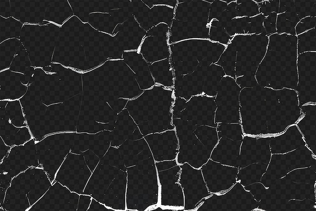 PSD distressed crack texture overlay isolated on transparent background