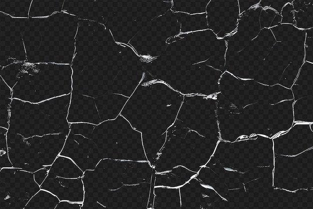 PSD distressed crack texture overlay isolated on transparent background