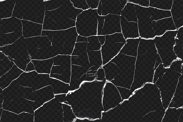 PSD distressed crack texture overlay isolated on transparent background