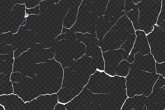 PSD distressed crack texture overlay isolated on transparent background