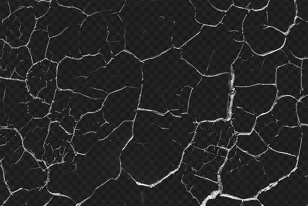 PSD distressed crack texture overlay isolated on transparent background